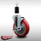 Service Caster 5'' SS Red Poly Swivel 1-3/8'' Expanding Stem Caster with Brake SCC-SSEX20S514-PPUB-RED-TLB-138 - alternate 2